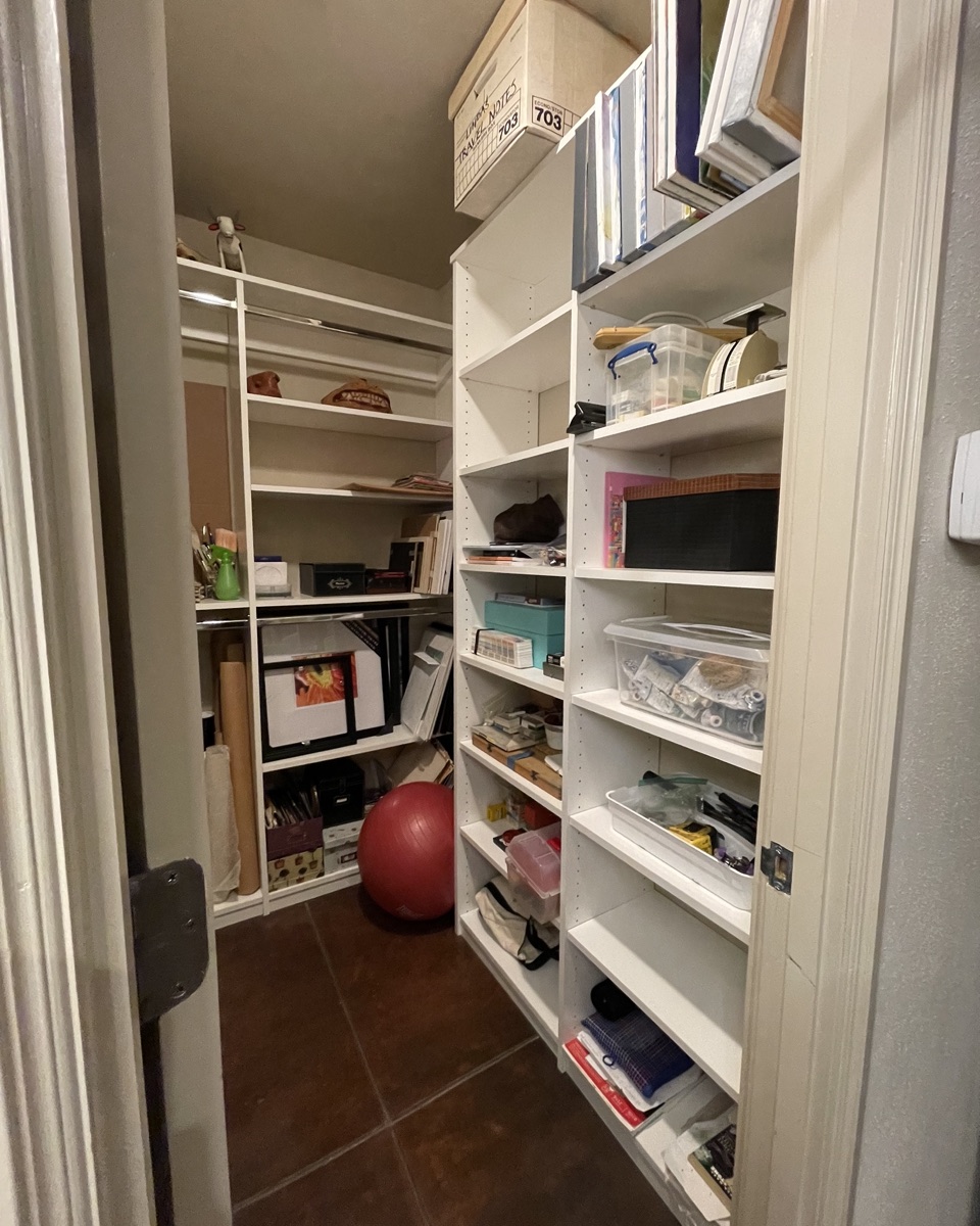 Closet after organizing
